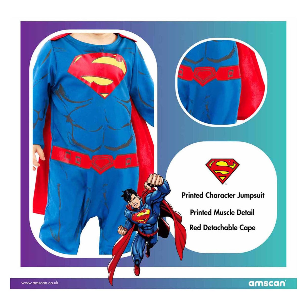 Kinderkostuum superman, 2-3j.
