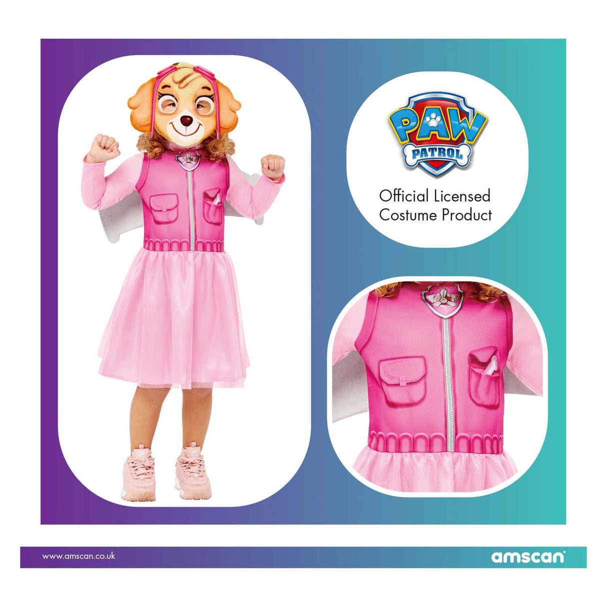 Paw patrol kinderkostuum skye, 4-6 jaar