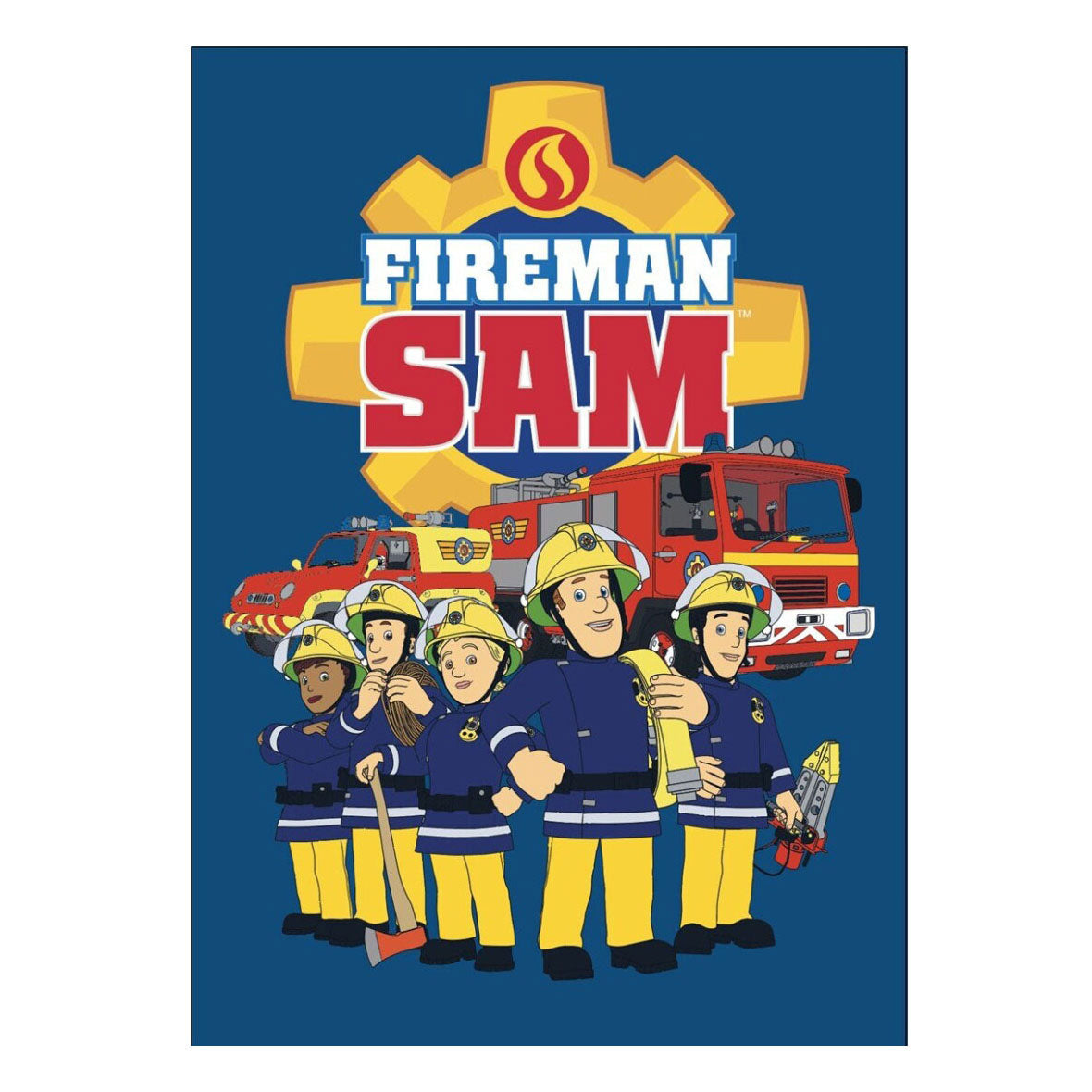Brandweerman sam fleece deken , 110x140cm