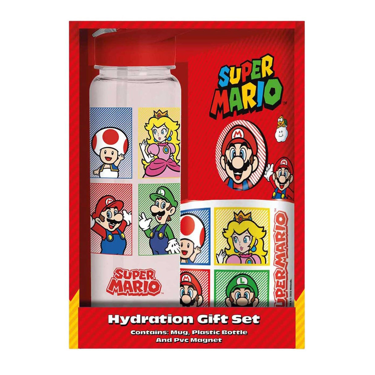 Super mario cadeauset - beker, mok en magneet