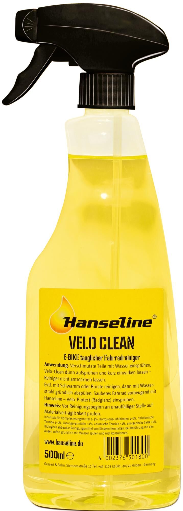 Hanseline fietsreiniger velo clean bike cleaner velo clean 500ml