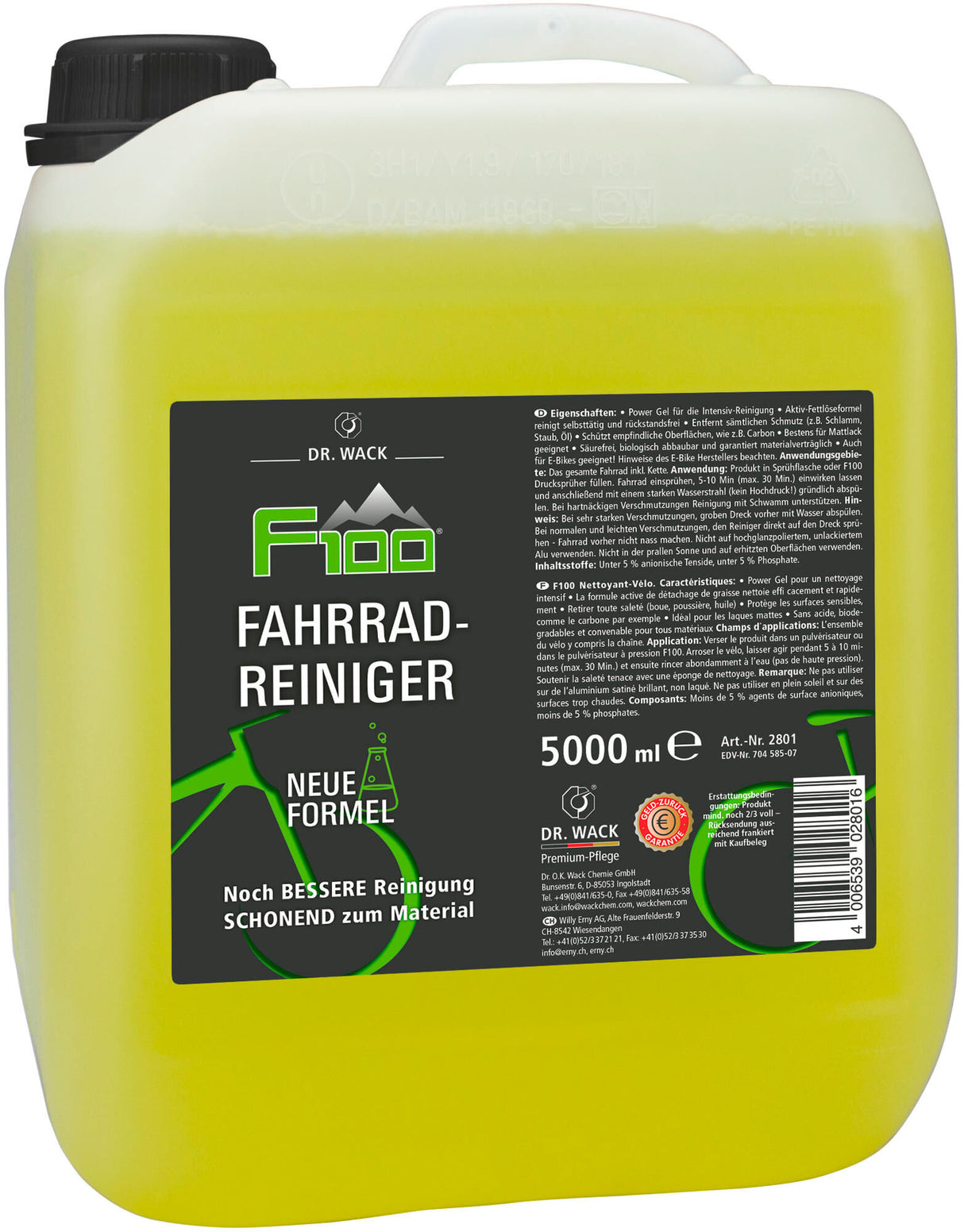 Dr. wack f100 fietsreiniger neue formel dr.wack f100 bike cleaner 5l