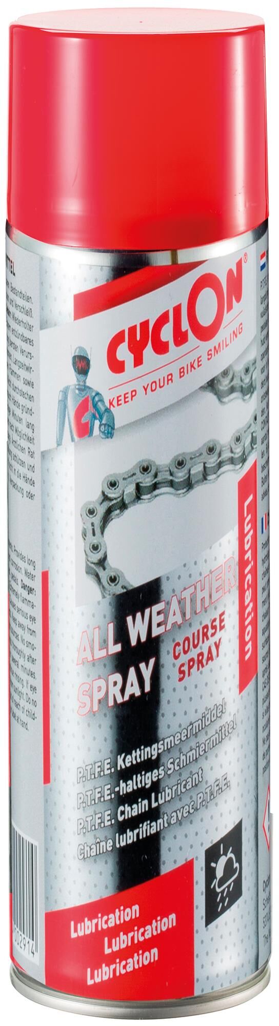 Cyclon kettingvet "all weather lube" cyclon chain grease "course lube" 500ml