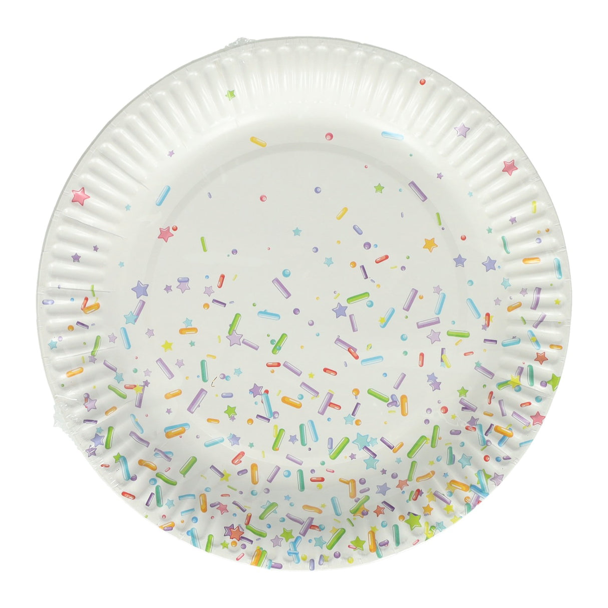 Papieren feest borden 18cm, 10st.