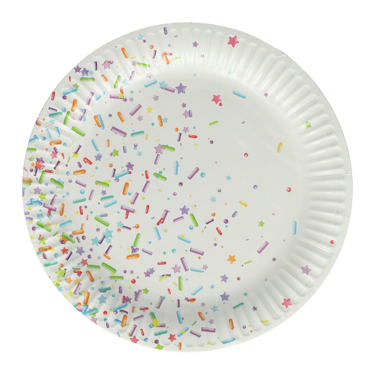 Papieren feest borden 23cm, 10st.