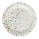 Papieren feest borden 23cm, 10st.