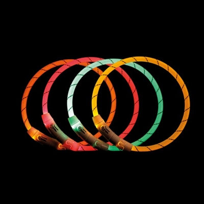 Trixie Halsband hond flitslichthalsband usb tpu nylon groen