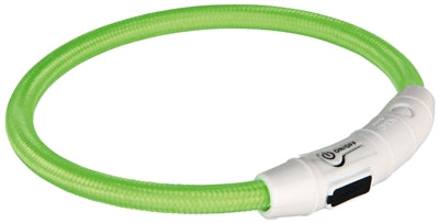 Trixie Halsband hond flitslichthalsband usb tpu nylon groen