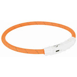 Trixie Halsband hond flitslichthalsband usb tpu nylon oranje