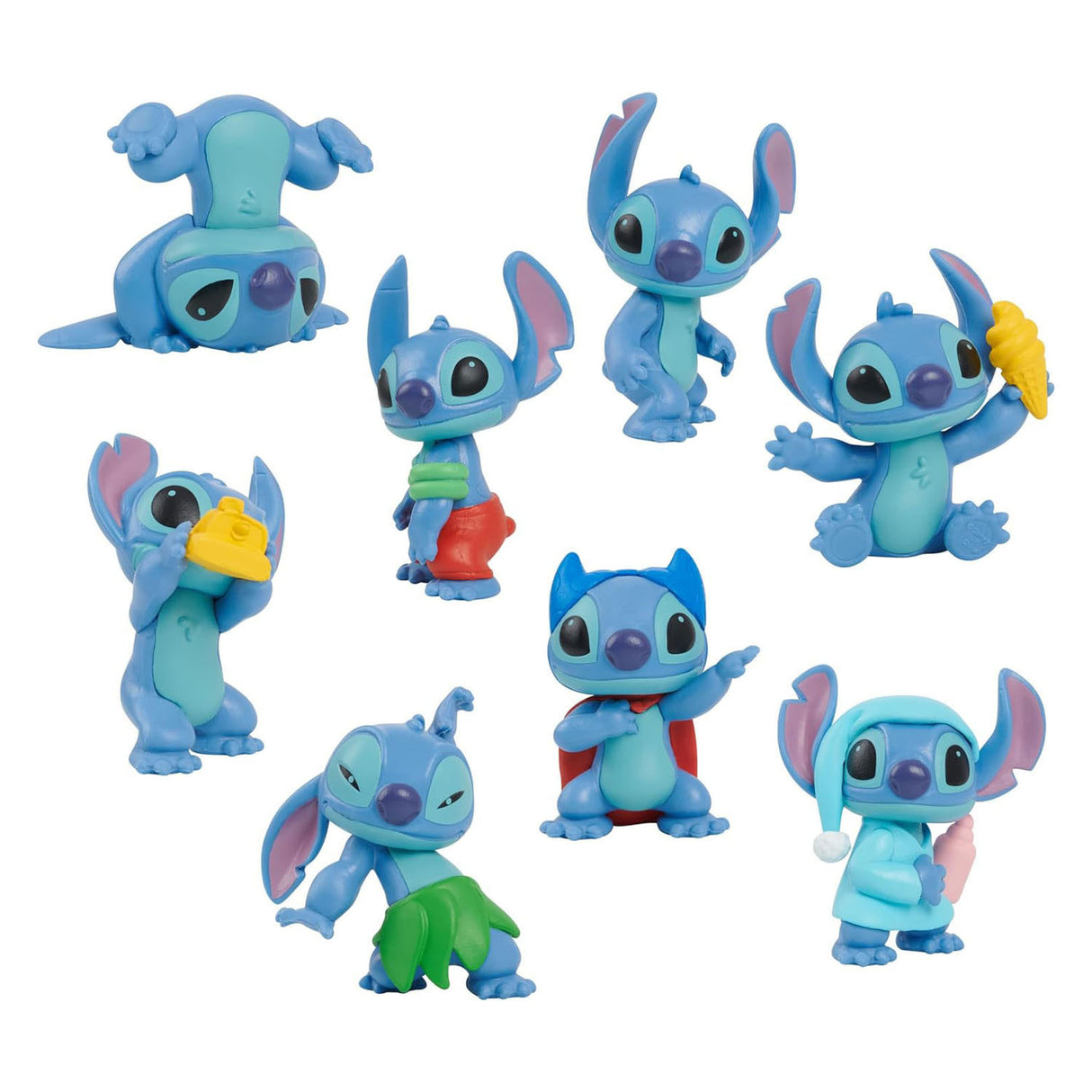 Disney stitch - set van 8 speelfiguren