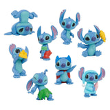 Disney stitch - set van 8 speelfiguren