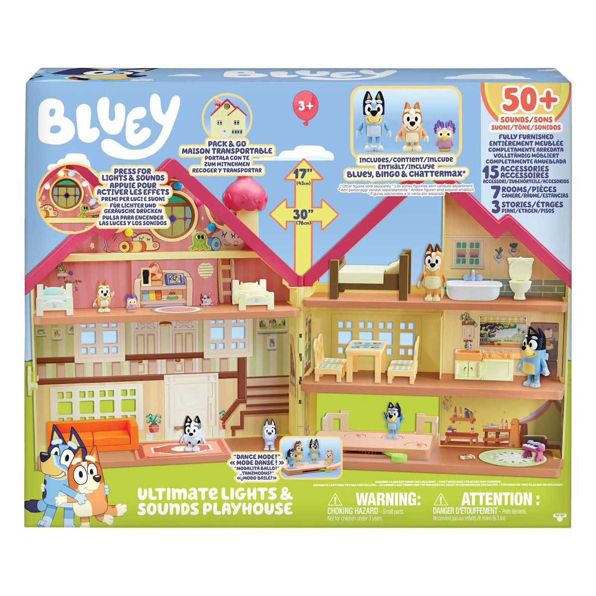 Moose toys bluey ultieme speelhuis met licht en geluid