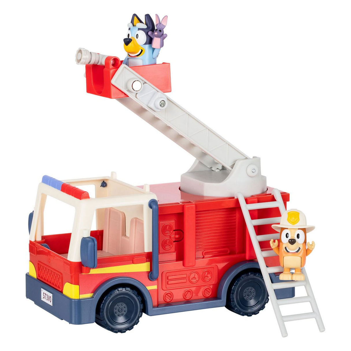 Moose toys bluey's brandweerwagen met 2 speelfiguren