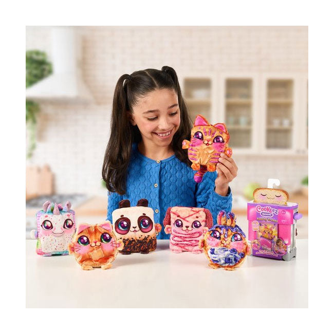 Moose toys cookeez makery toasty treatz - maak een verrassings pluchen dier