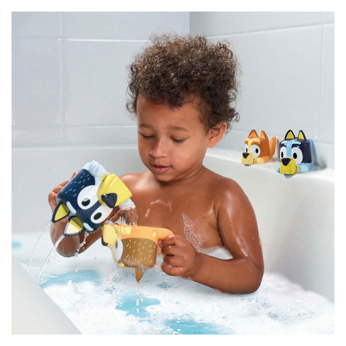 Tomy bluey familie badbekers, 4dlg.