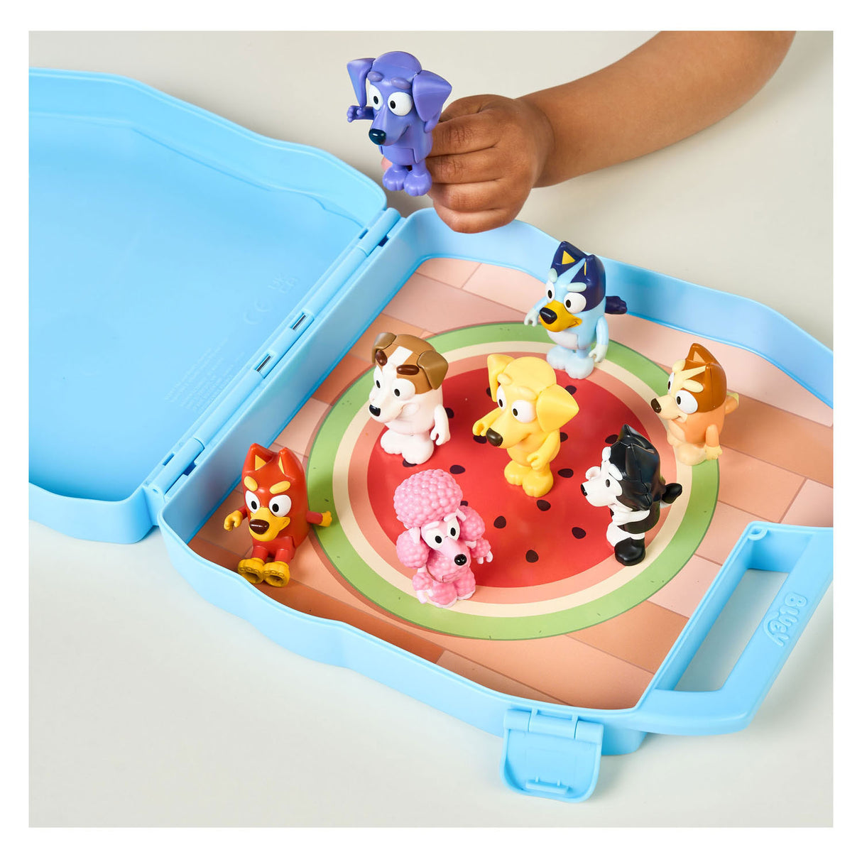 Bluey opbergkoffer met 8 figuren