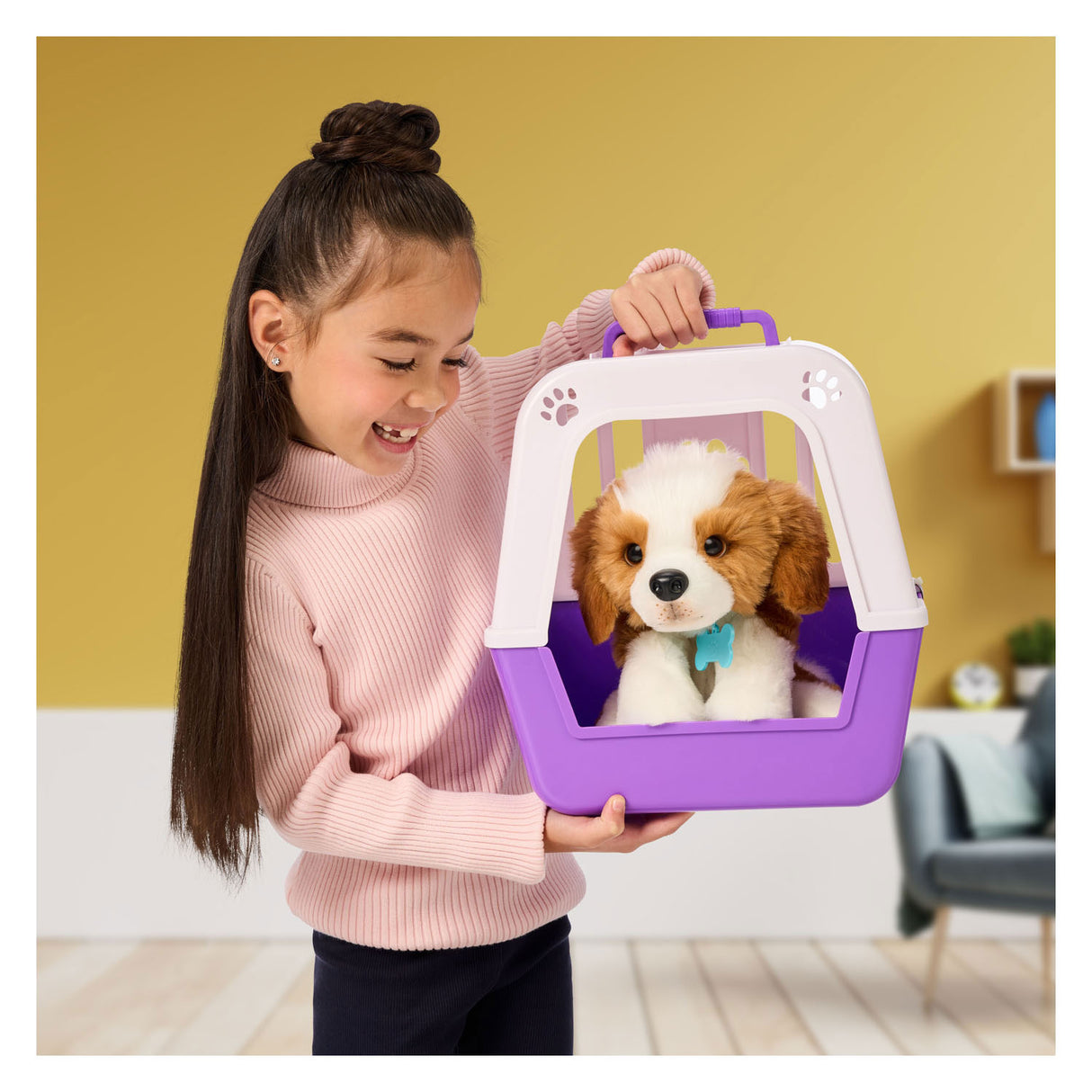 Little live pets my really real puppy knuffel in hok