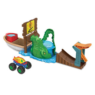 Hot wheels monster trucks swamp chomp speelset