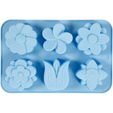 Creativ company siliconen vormen, bloemen, h: 2,6 cm, l: 6 cm, b: 7,5 cm, 75 ml, 1 stuk