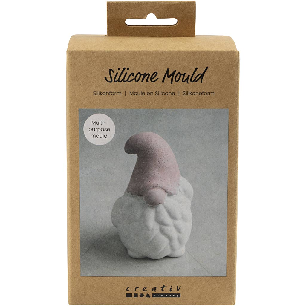 Creativ company siliconen vorm, kerstman, h: 10 cm, b: 6,5 cm, mat transparant, 1 stuk 1 doos