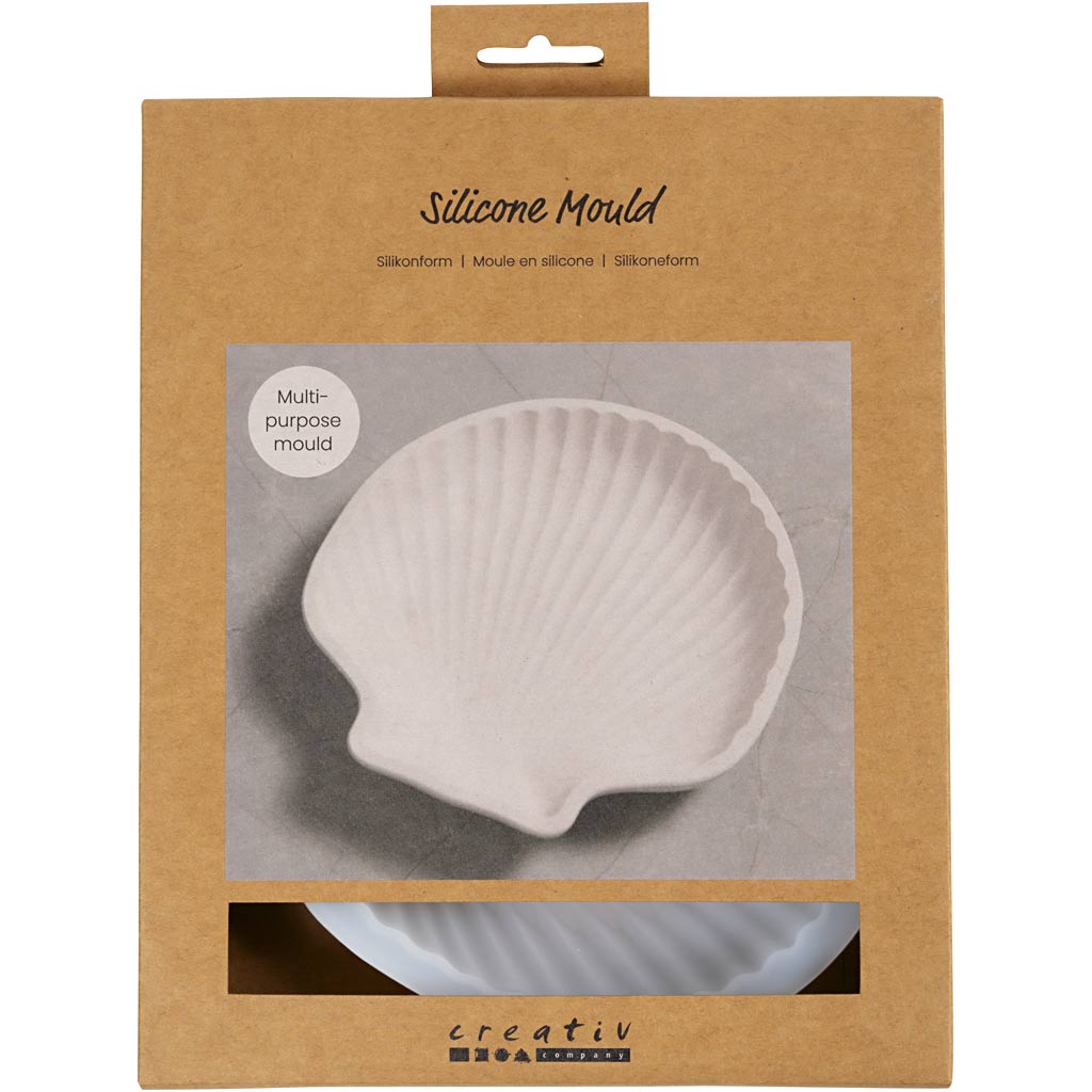 Creativ company siliconen vormen, mosselschelp, h: 2,5 cm, l: 14,5 cm, b: 14 cm, 1 stuk