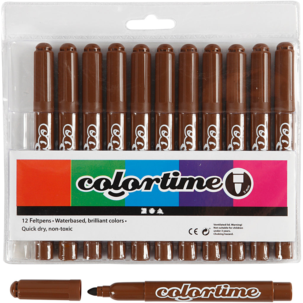Bruine Jumbo Stiften, 12st.