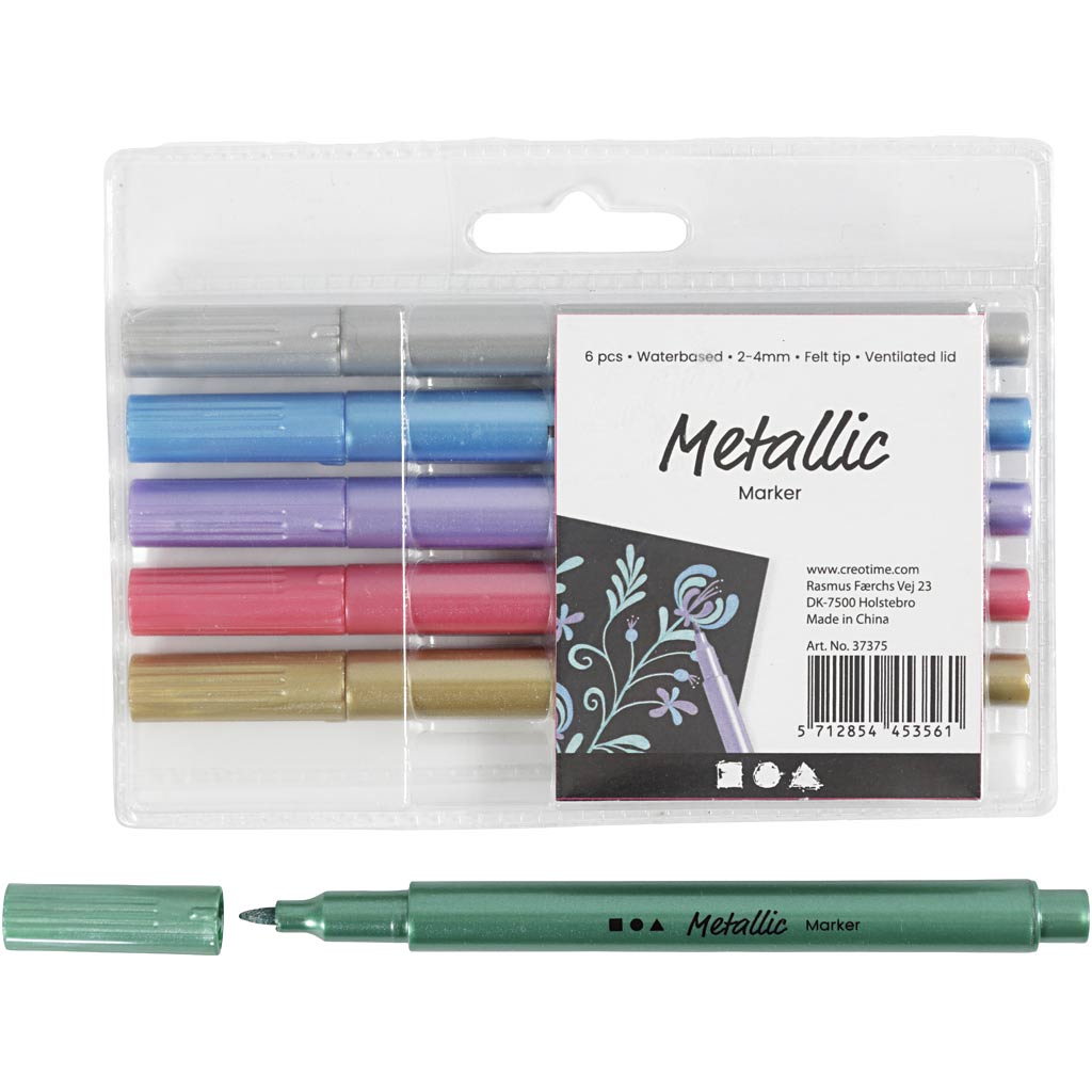 Markers Metallic, 6st.