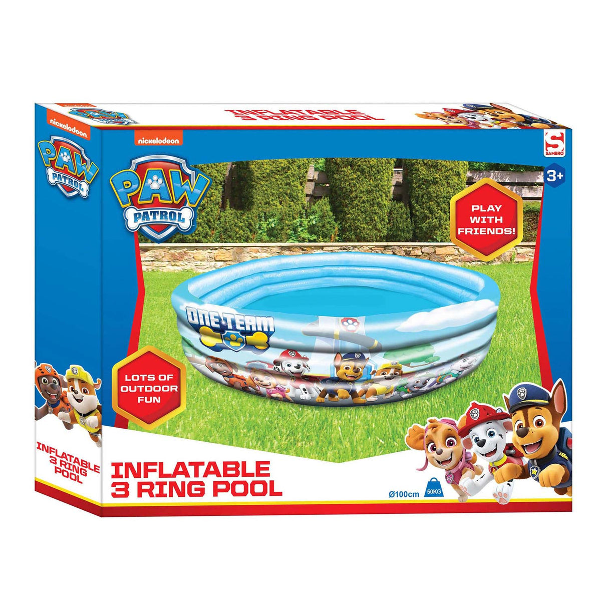 Sambro zwembad 3-rings paw patrol, 100cm