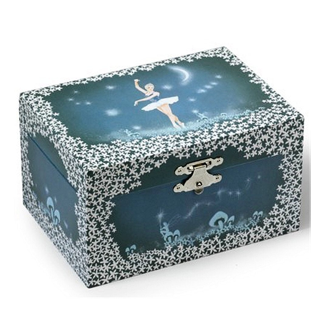 Simply for kids juwelen-muziekdoosje ballerina witte jurk blauw wit