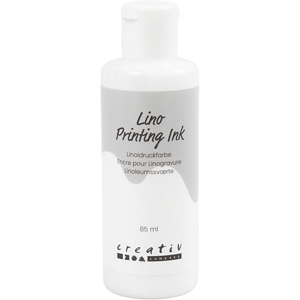 Creativ company linoleum verf, wit, 85 ml 1 fles