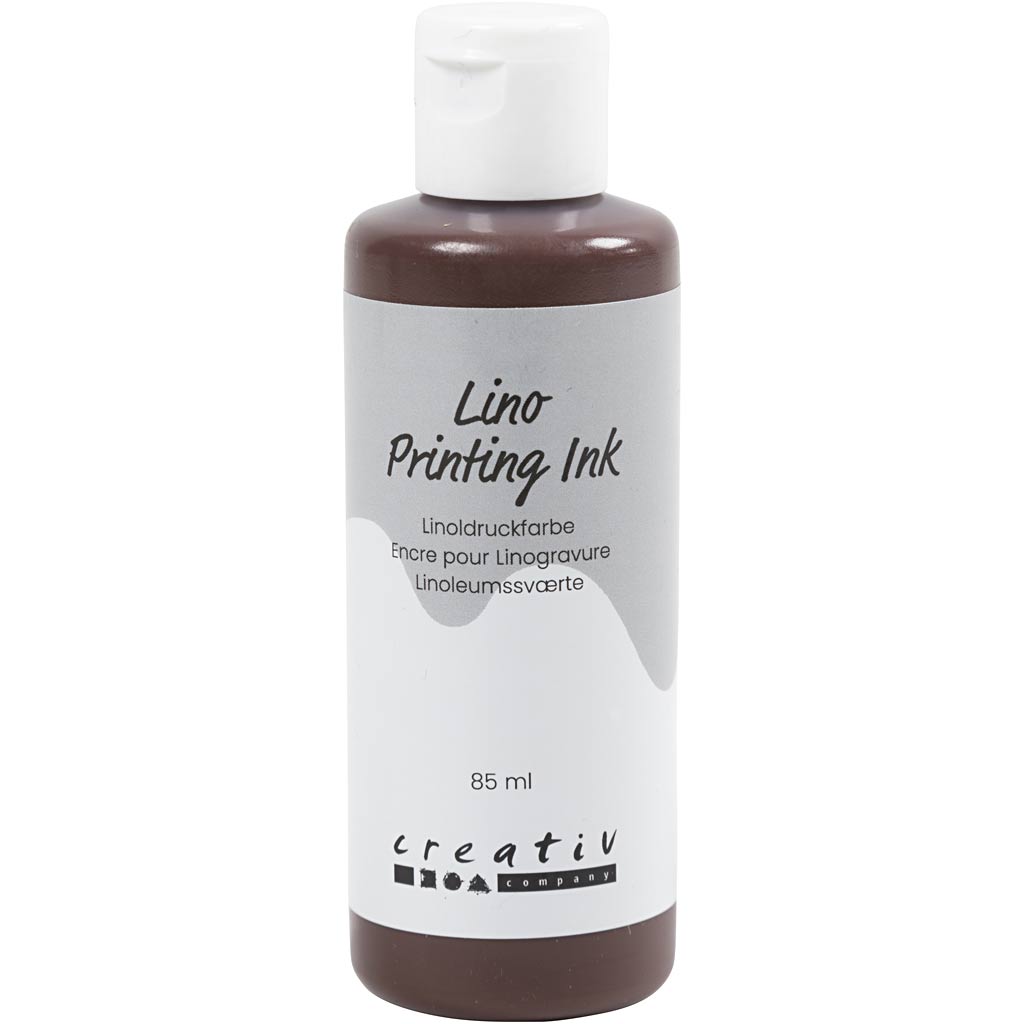 Creativ company linoleum verf, bruin, 85 ml 1 fles