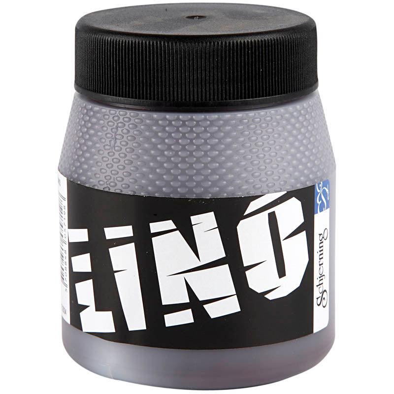 Creativ company linoleum verf, bruin, 250 ml 1 doosje