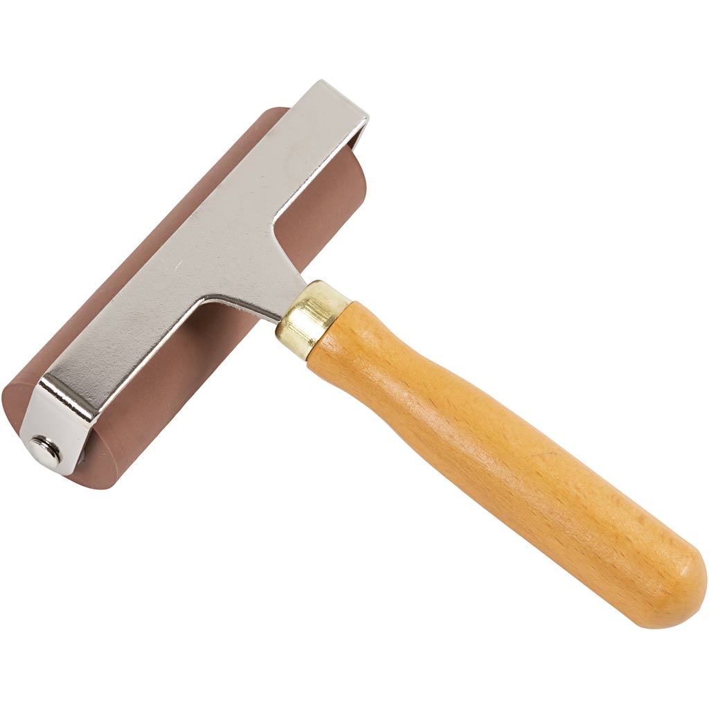 Creativ company rubberen roller linoleumroller, b: 9,80 cm, d 3 cm, 1 stuk