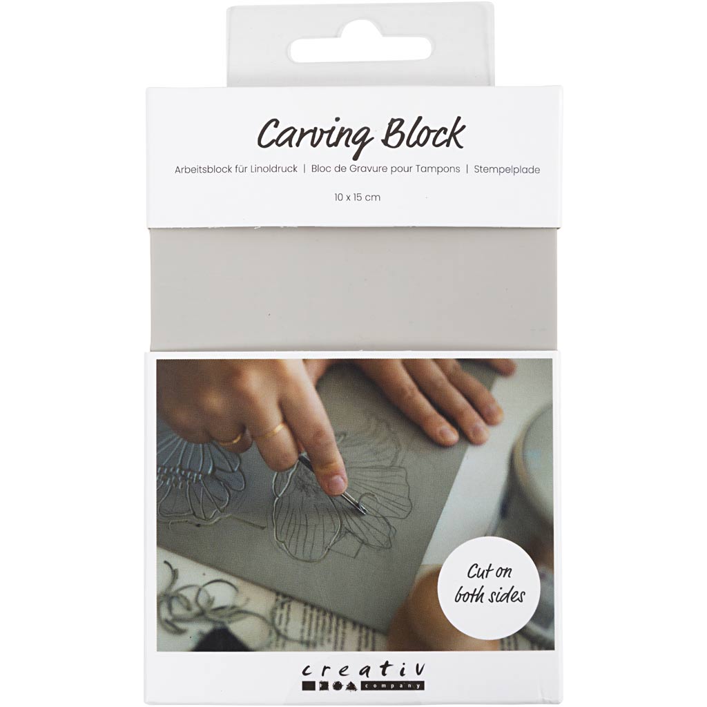 Creativ company stempelblokken, vel 10x15 cm, lichtgrijs, 180 gr, 1 stuk