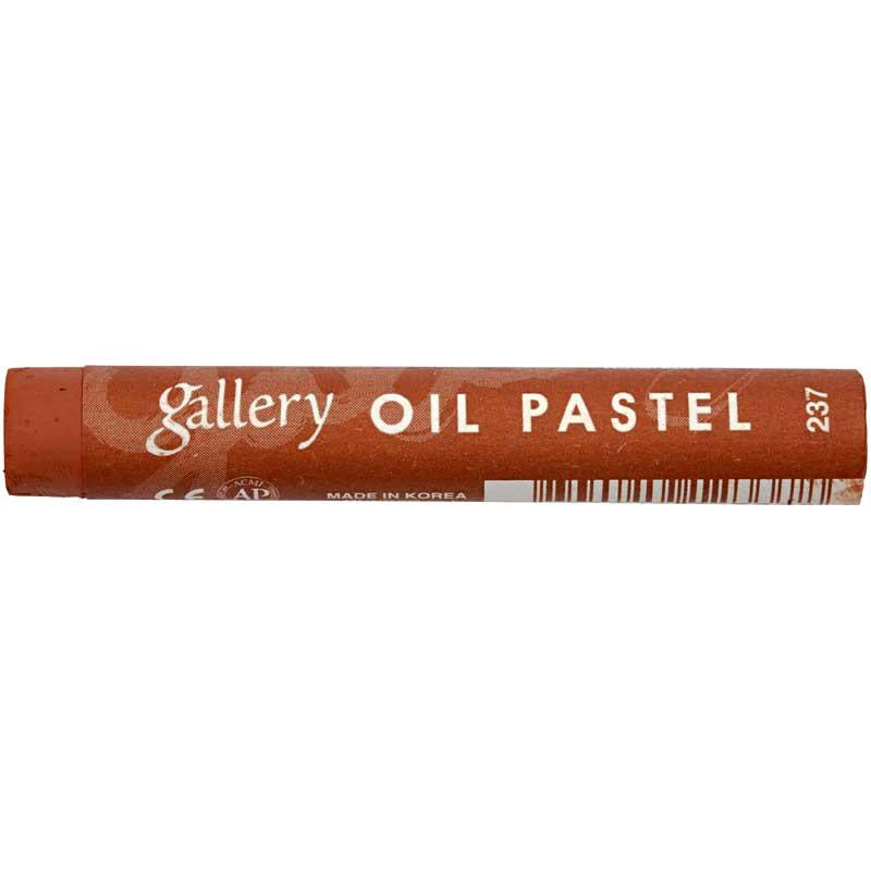 Mungyo gallery oliepastel premium, l: 7 cm, dikte 11 mm, roodbruin (237), 6 stuk 1 doos
