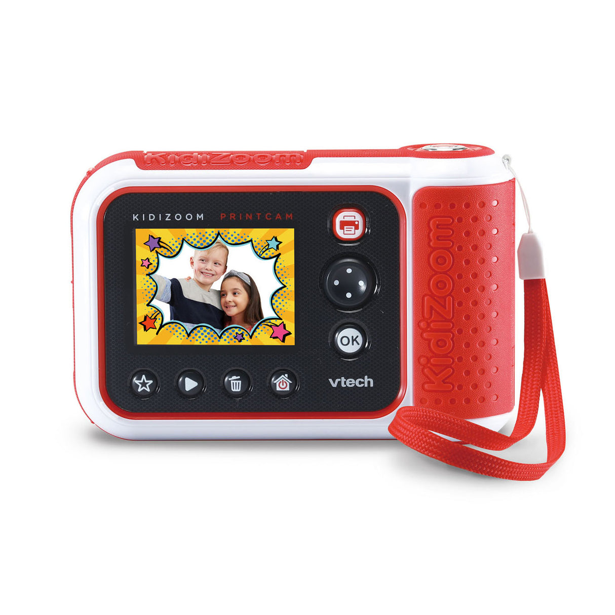 VTech Kindercamera KidiZoom PrintCam junior rood wit 4-delig