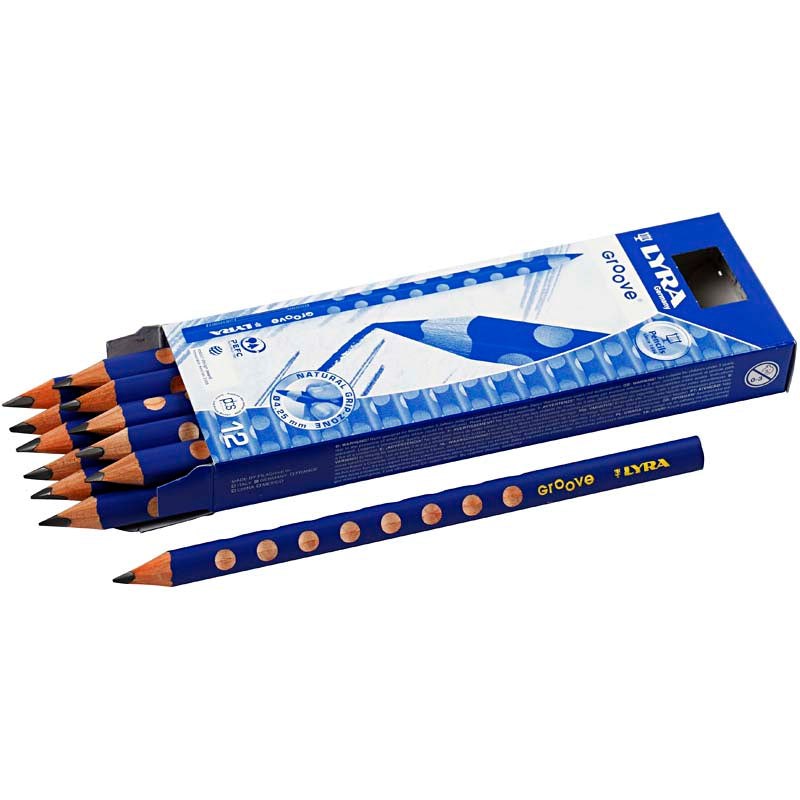 Lyra groove grafietpotloden, d 10 mm, b, vulling 4,25 mm, 12 stuk 1 doos