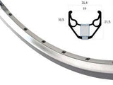 Rigida velg ryde 28 (622) zac-2000 36 14 zilver (geslepen)