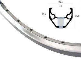 Rigida velg ryde 28 (622) zac-2000 32 14 zilver (geslepen)