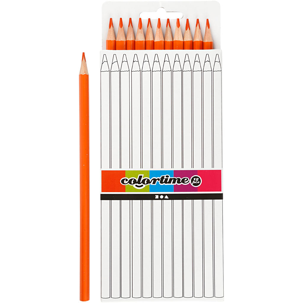 Driehoekige Kleurpotloden - Oranje, 12st.