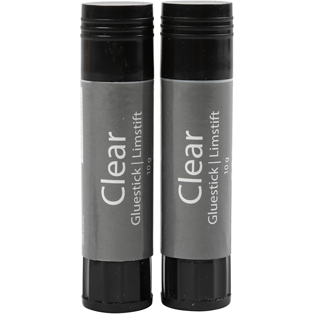 Creativ company transparante lijmstift, rond, 10 gr, 2 stuk 1 doos