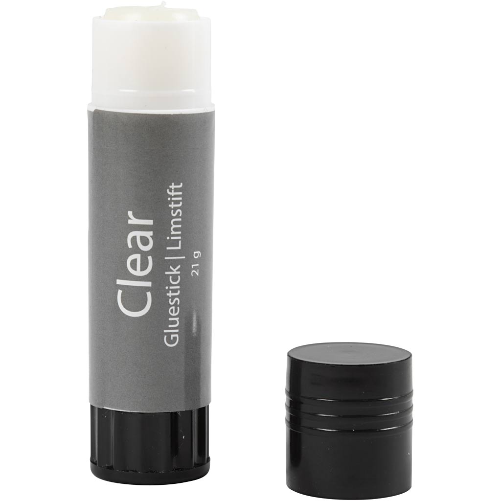 Creativ company transparante lijmstift, rond, 21 gr, 1 stuk
