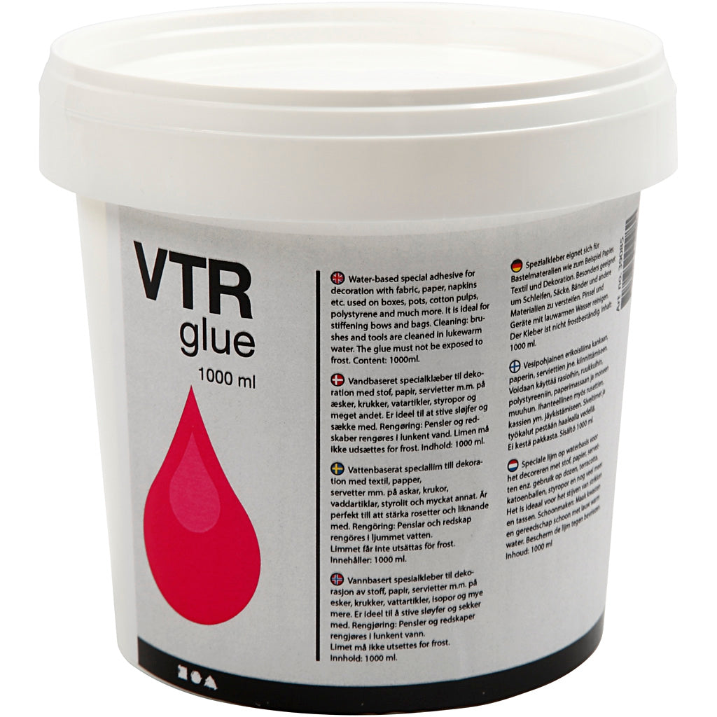 Creativ company vtr lijm, 1000 ml 1 doosje