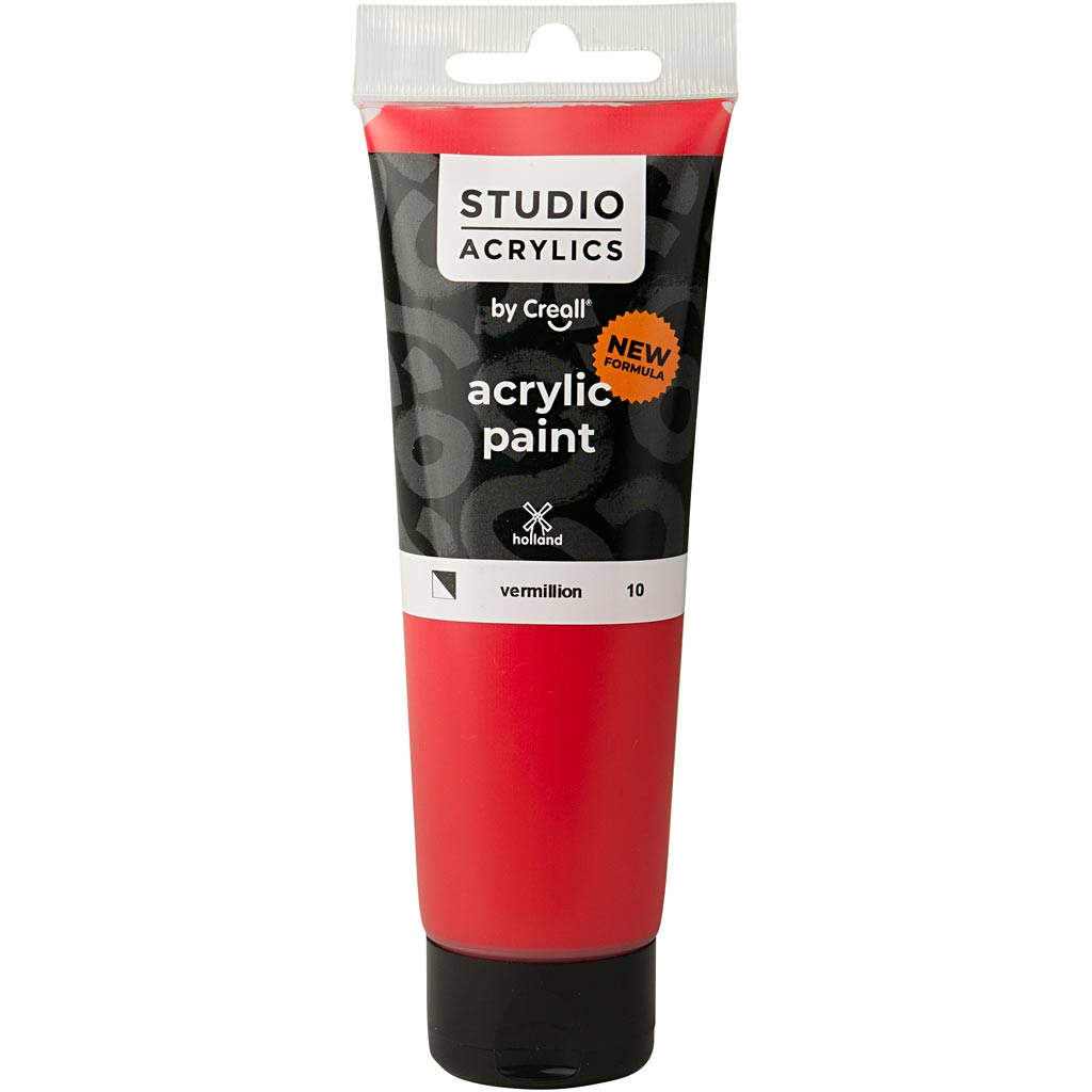 Creall studio acrylverf, semi-dekkend, vermillion (10), 120 ml 1 fles