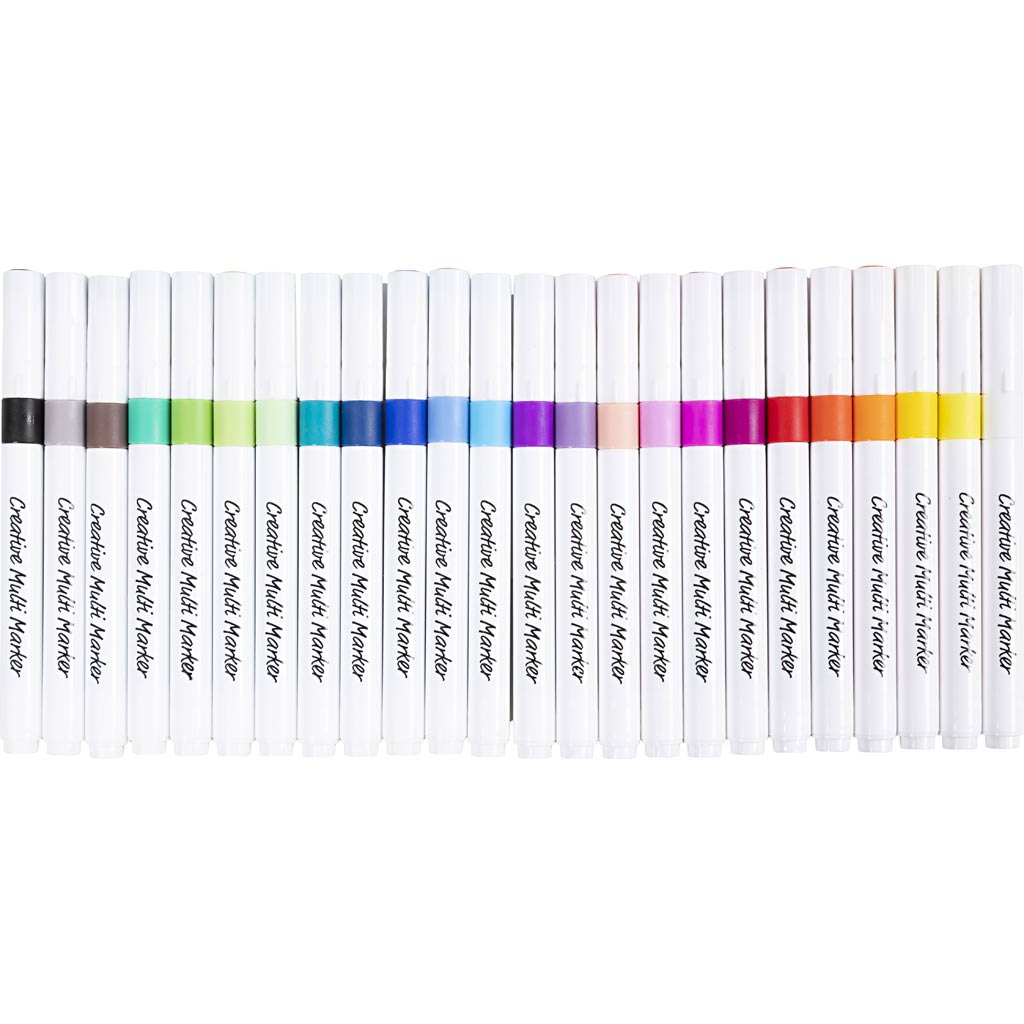 Creativ company creatieve multi stift, lijndikte 4 mm, diverse kleuren, 24 stuk 1 doos