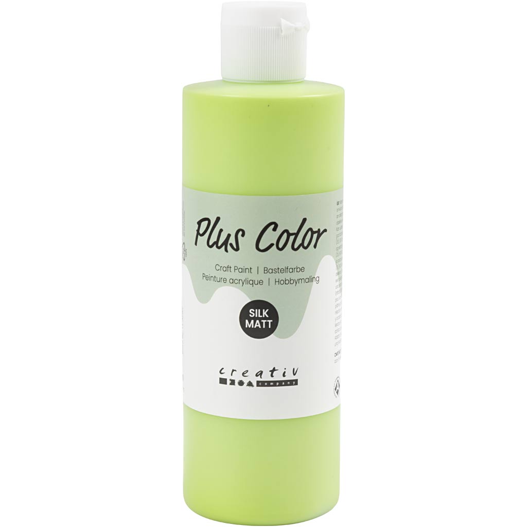 Plus kleur acrylverf, limoengroen, 250 ml 1 fles