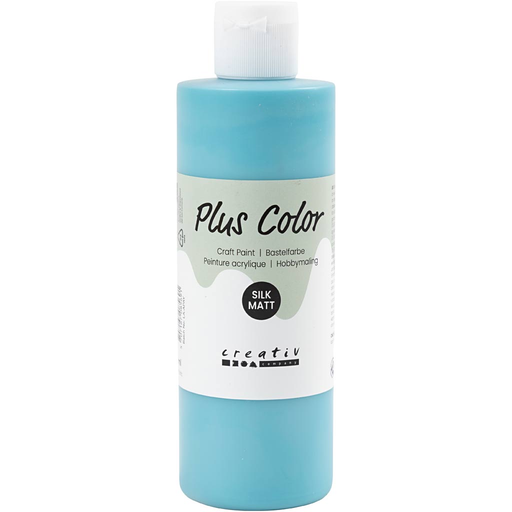 Plus kleur acrylverf, turkoois, 250 ml 1 fles
