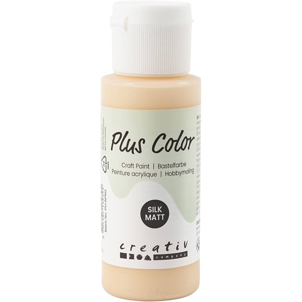 Plus color acrylverf, licht beige, 60 ml 1 fles