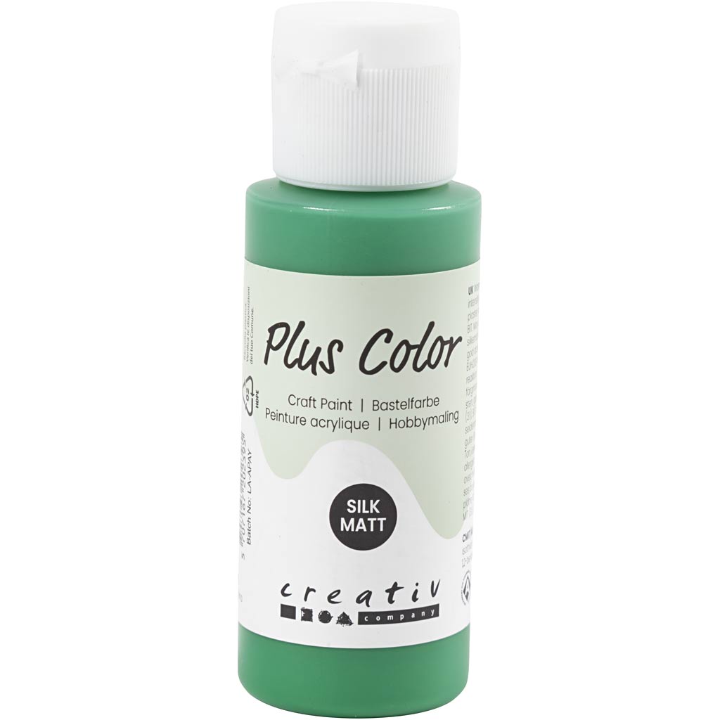 Plus kleur acrylverf, briljant groen, 60 ml 1 fles