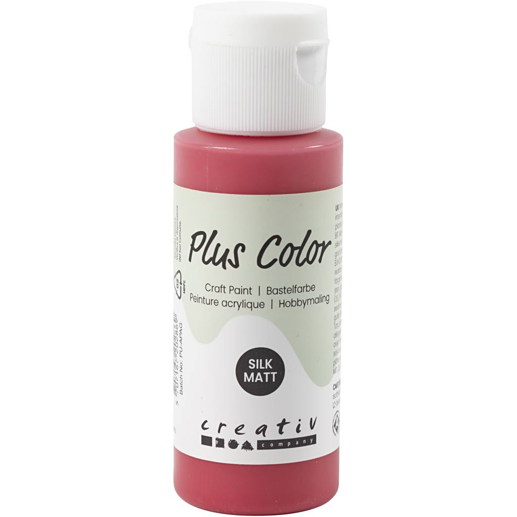 Plus Color Acrylverf Berry Red, 60ml